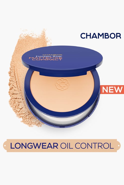 CHAMBOR Extreme Wear Mattefixe Compact Powder - 202 Neutral Light - 9g