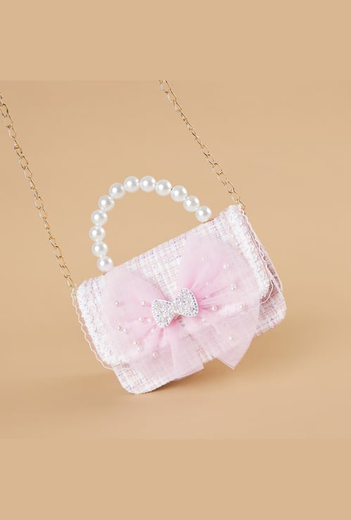 FAME FOREVER Bow-Detailed Sling Bag