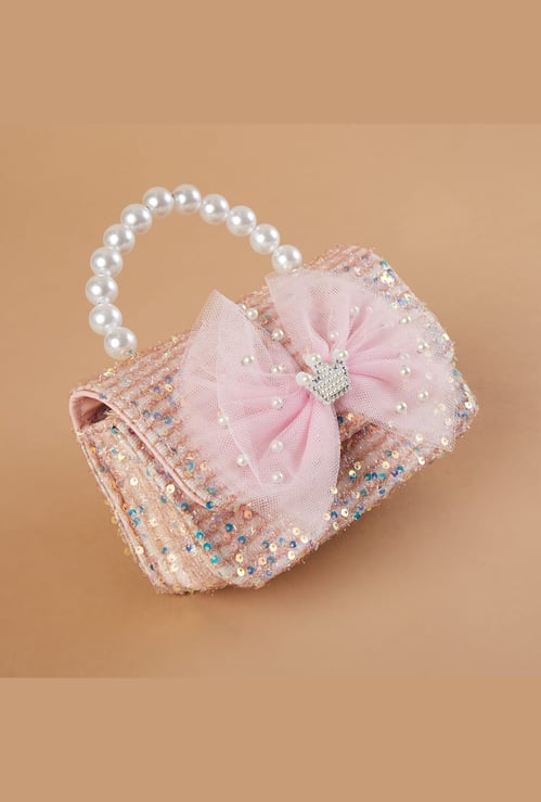 FAME FOREVER Sequinned Handheld Bag