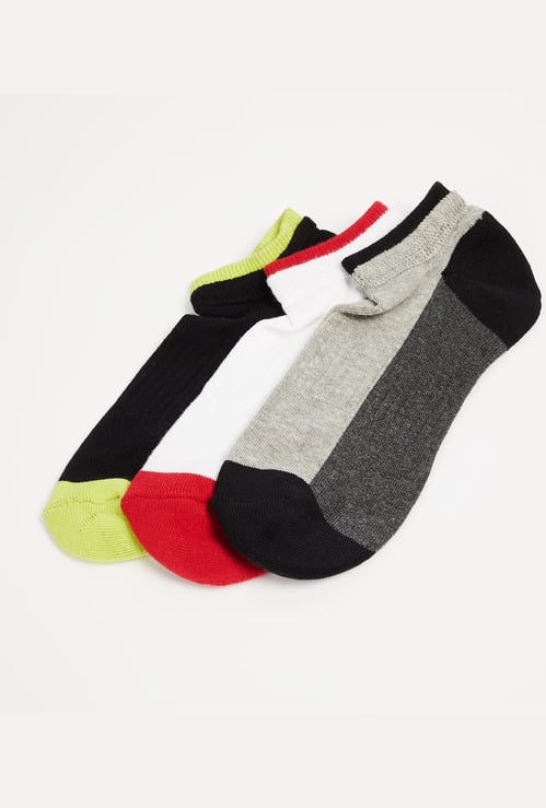 FORCA Colourblock Ankle-Length Socks - Pack of 3