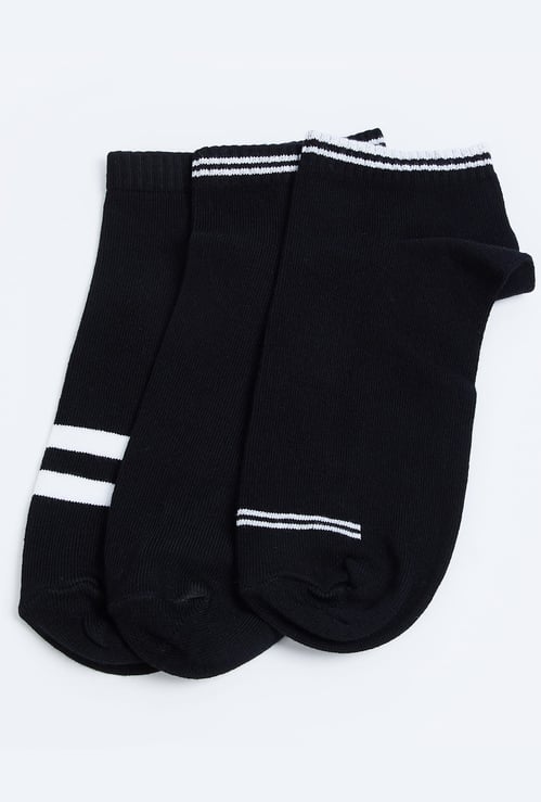 FORCA Striped Ankle Length Socks - Pack of 3