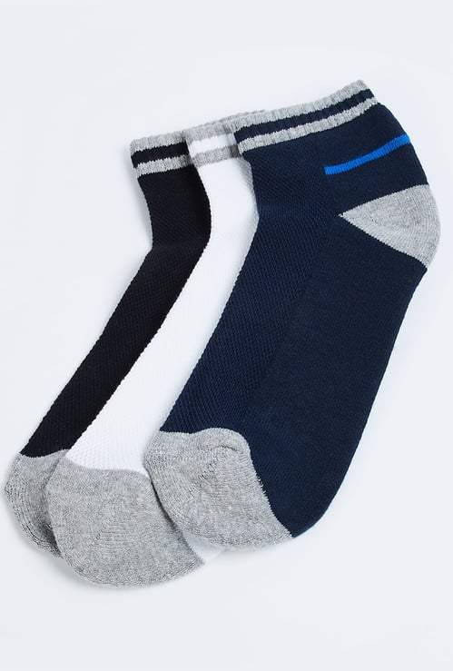FORCA Colourblock Ankle-Length Socks - Pack of 3