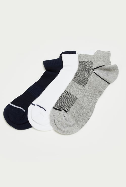 FORCA Striped Ankle-Length Socks - Pack of 3