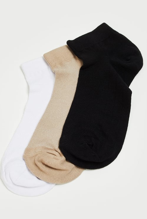 FORCA Assorted Ankle-Length Socks - Pack of 3