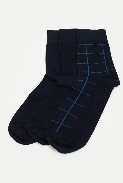 CODE Patterned Ankle-length Socks - Pack of 3