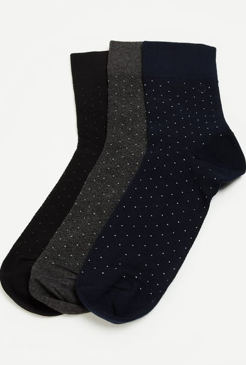 CODE Dotted Crew-Length Socks - Pack of 3