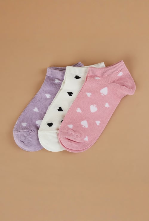 GINGER Knitted Ankle-Length Socks - Pack of 3