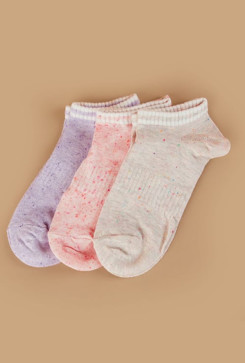 GINGER Knitted Ankle-Length Socks - Pack of 3