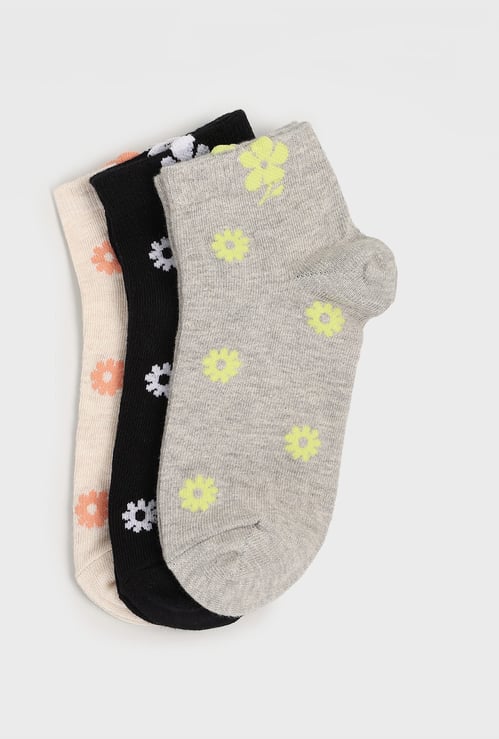 GINGER Printed Ankle-length Socks - Pack of 3