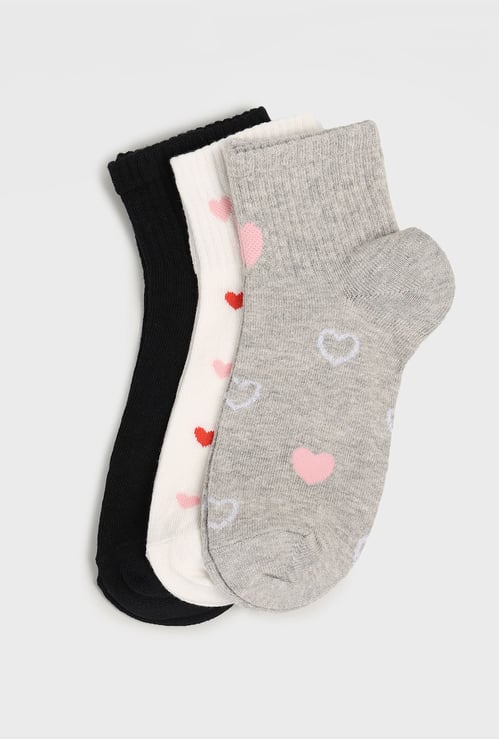 GINGER Printed Ankle-Length Socks - Pack of 3