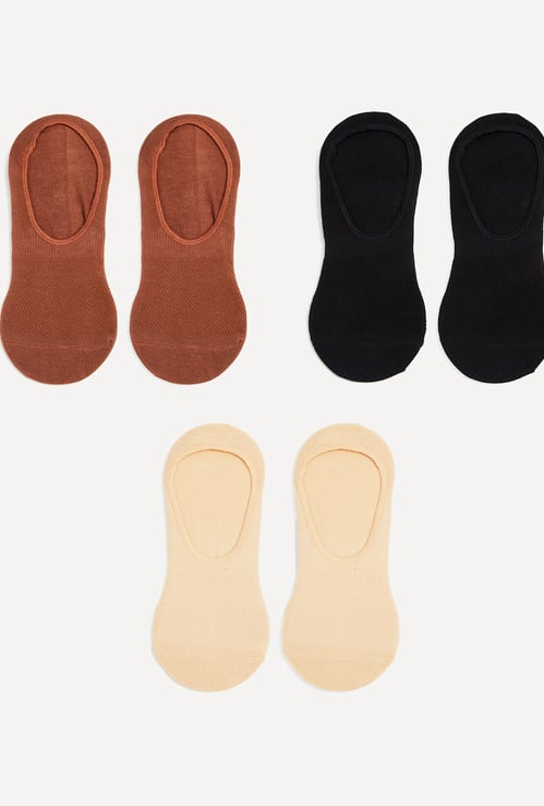 GINGER Knitted No-Show Socks - Pack of 3