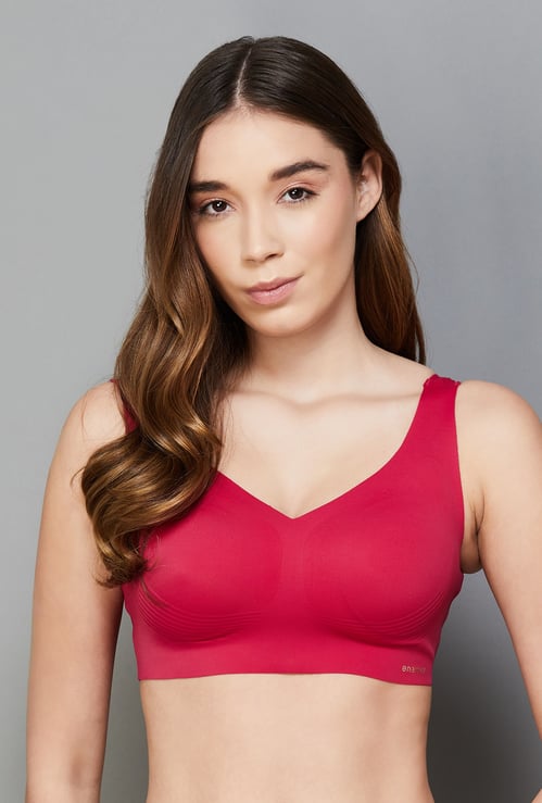 ENAMOR Solid Padded Non-Wired Sports Bra