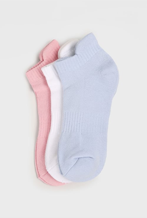 GINGER Solid Ankle-Length Socks - Pack of 3