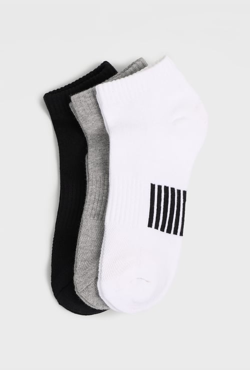 GINGER Striped Ankle-Length Socks - Pack of 3