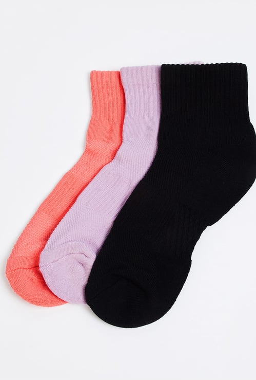 GINGER Knitted Ankle-Length Socks - Pack of 3