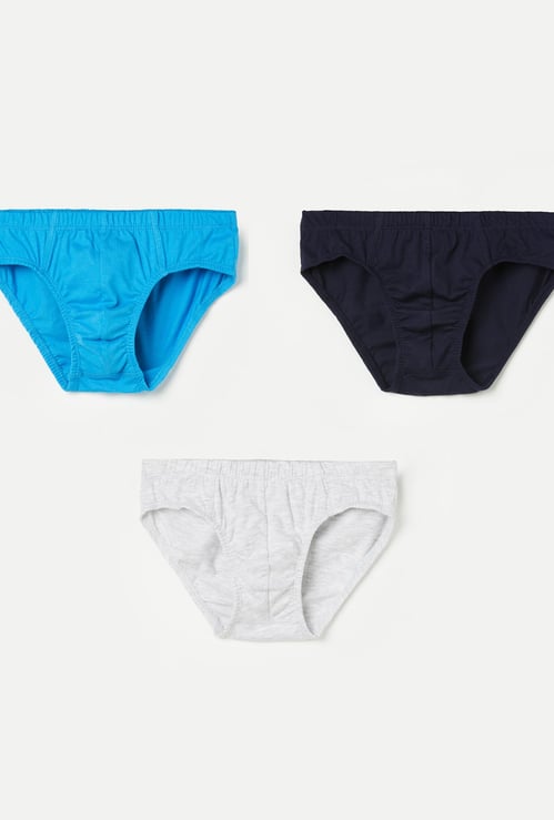FAME FOREVER Boys Solid Briefs - Pack of 3