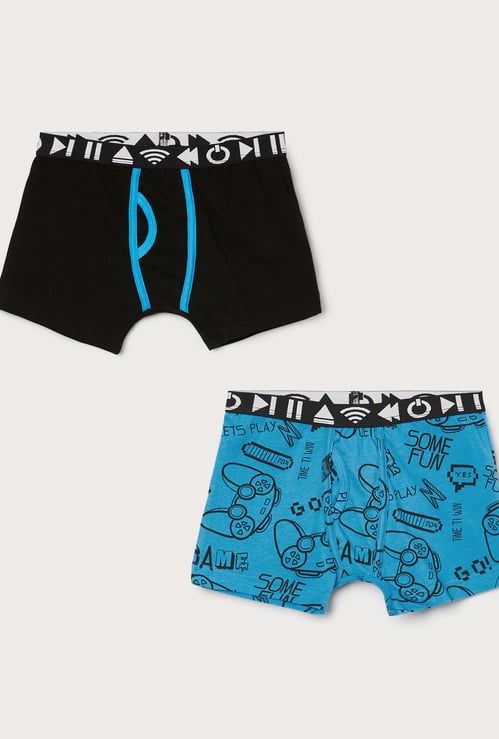 FAME FOREVER Boys Assorted Trunks - Pack of 2