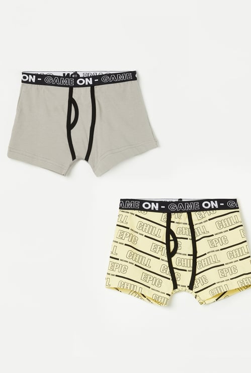 FAME FOREVER Boys Assorted Trunks - Pack of 2