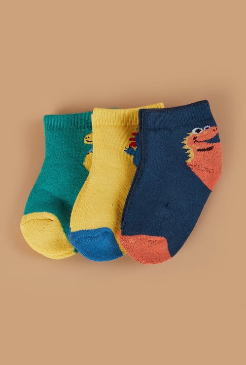 FAME FOREVER Patterned Ankle-Length Socks - Pack of 3