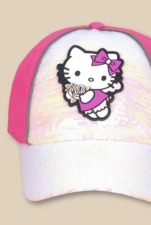 KIDSVILLE Girls Hello Kitty Sequin Baseball Cap
