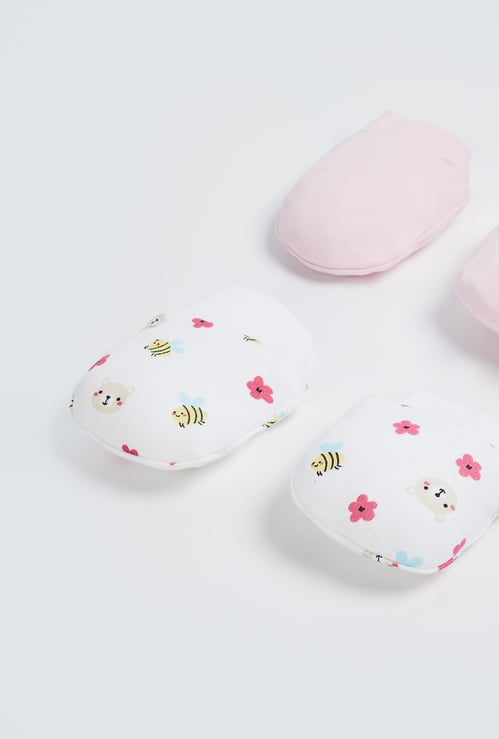 JUNIOR BABY Girls Assorted Booties - Pack of 2