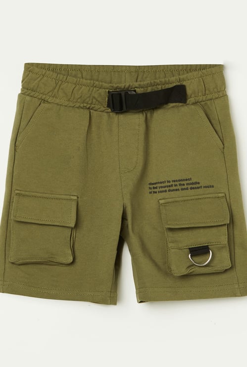 FAME FOREVER Boys Solid Cargo Shorts