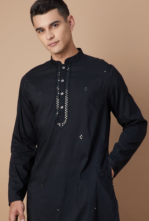 MELANGE Sequin Embellished Straight Kurta