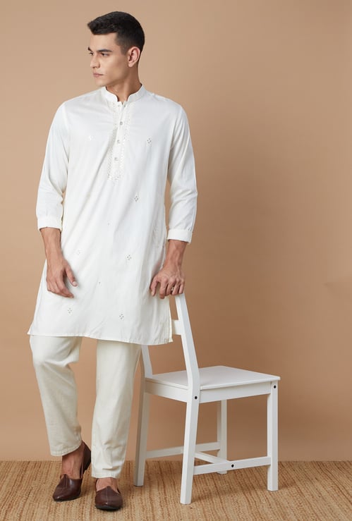 MELANGE Sequin Embellished Straight Kurta