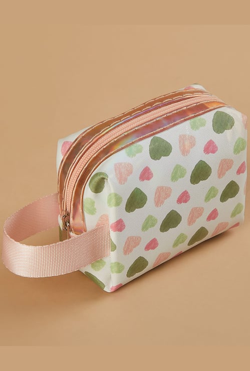 FAME FOREVER Heart Printed Pouch