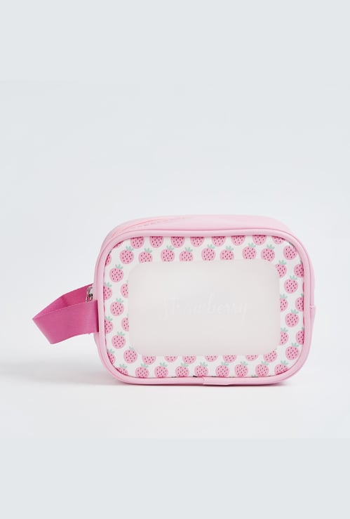 FAME FOREVER Printed Vanity Pouch