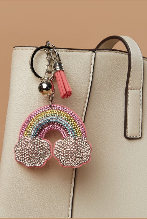 FAME FOREVER Embellished Rainbow Charm