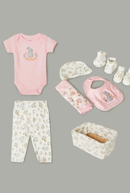 JUNIOR BABY Girls Bunny Gift Set - Pack of 12