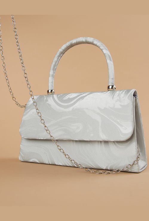CODE Marble Print Foldover Clutch