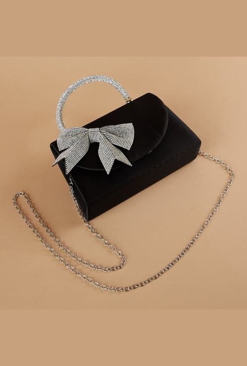 CODE Embellished Bow Detail Clutch