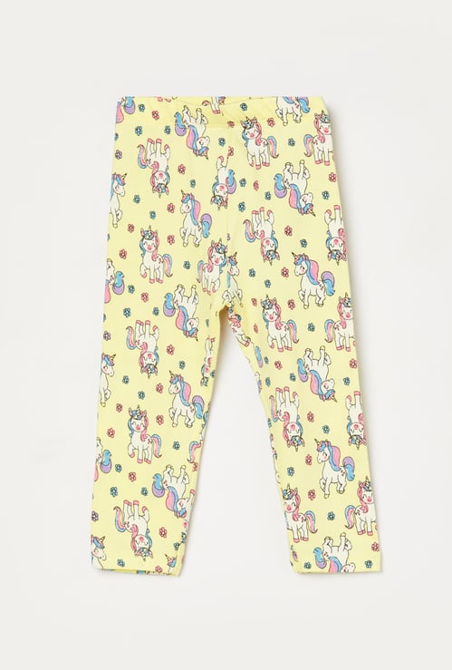 JUNIORS Girls Unicorn Print Leggings