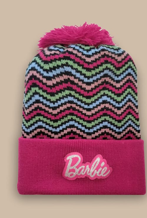 KIDSVILLE Girls Barbie Chevron Knit Beanie