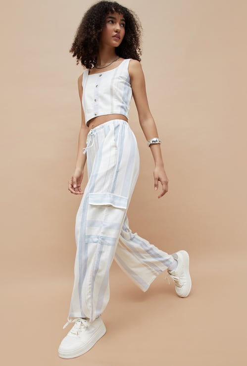 GINGER Striped Cargo Trousers