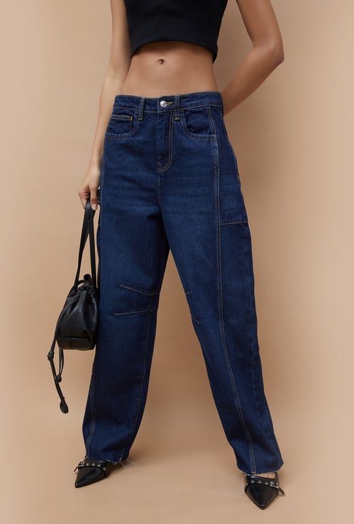 GINGER Dark Wash Baggy Fit Jeans