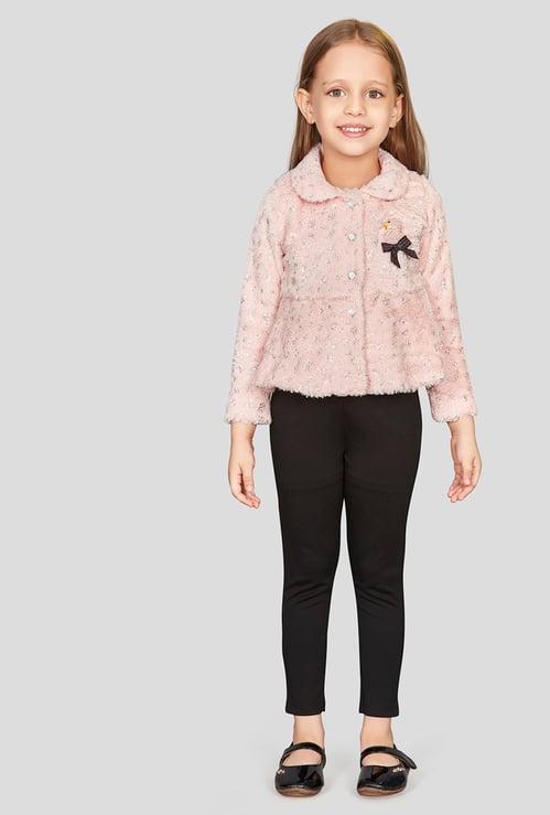 PEPPERMINT Girls Embellished Top with Leggings