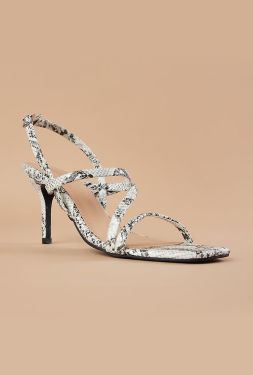 GINGER Scale-Textured Block Heels