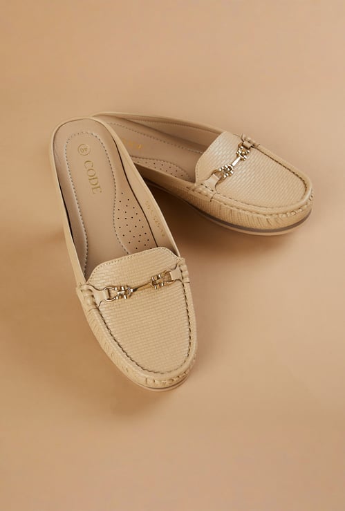 CODE Textured Loafer Mules
