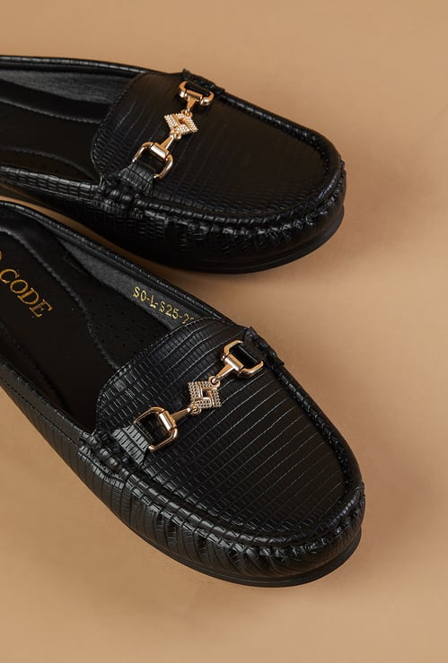 CODE Textured Loafer Mules