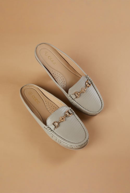 CODE Textured Loafer Mules
