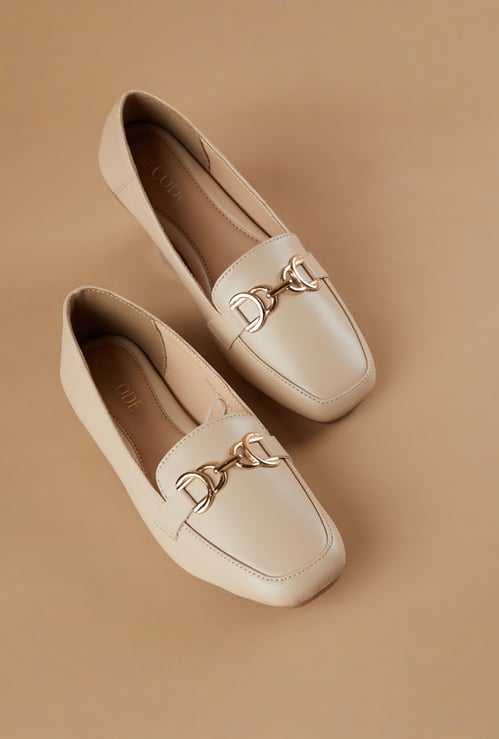 CODE Metal Accent Loafers