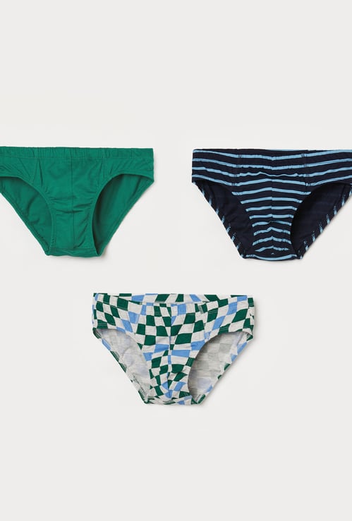 FAME FOREVER Boys Assorted Briefs - Pack of 3