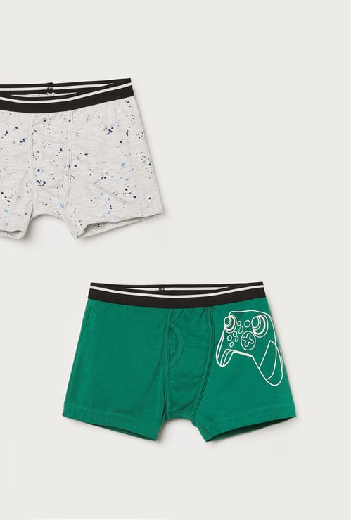 FAME FOREVER Boys Assorted Trunks - Pack of 2