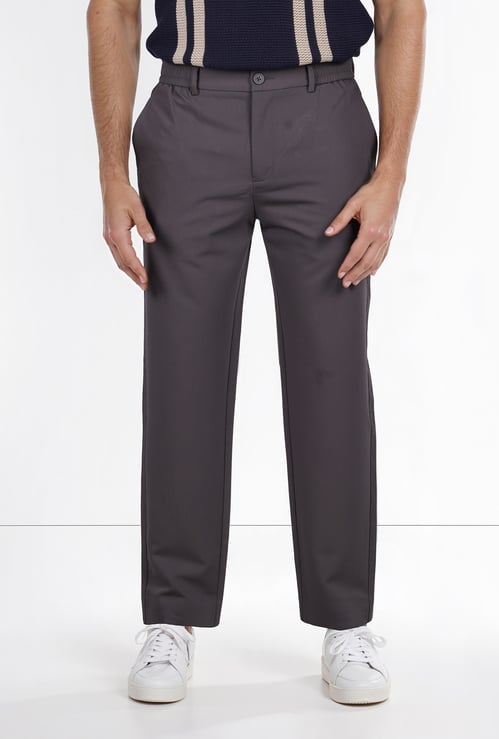 CELIO Solid Regular Fit Trousers