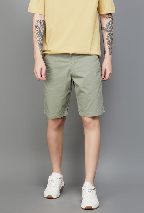 US POLO ASSN Solid Slim Fit Shorts