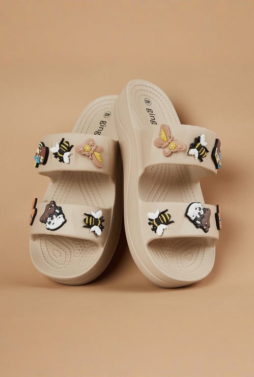GINGER Charm Appliqued Sandals
