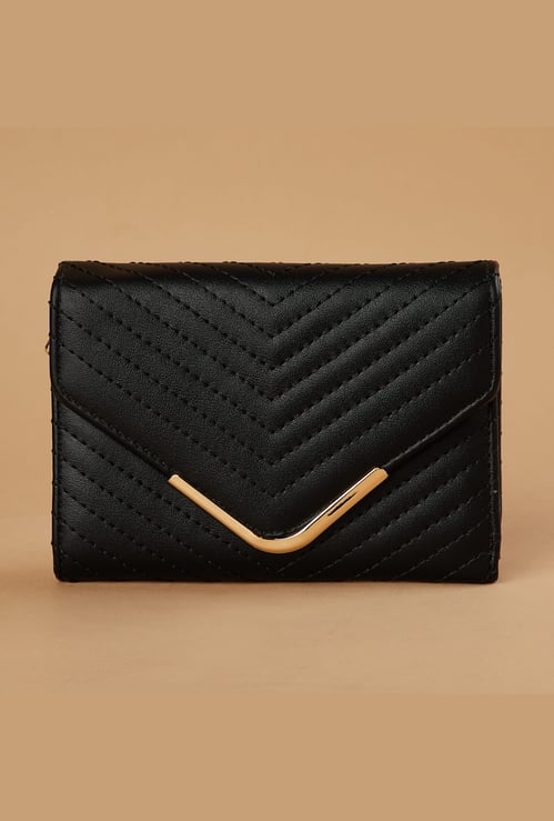 GINGER Quilted Envelope Tri-Fold Wallet